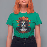 Day of the Dead Women T Shirt For Women De Los Muertos Calavera La Catrina Sugar Skull Women - Wonder Print Shop