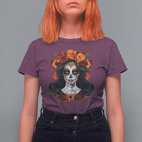 Day of the Dead Women T Shirt For Women De Los Muertos Calavera La Catrina Sugar Skull Women - Wonder Print Shop