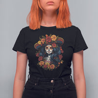 Day of the Dead Women T Shirt For Women La Catrina De Los Muertos Calavera Sugar Skull Women - Wonder Print Shop