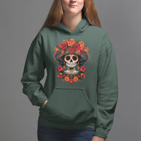 Day of the Dead Women Hoodie Dia De Los Muertos Calavera Sugar Skull Women - Wonder Print Shop