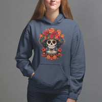 Day of the Dead Women Hoodie Dia De Los Muertos Calavera Sugar Skull Women - Wonder Print Shop