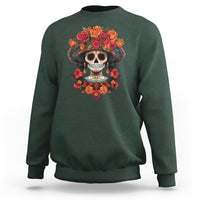 Day of the Dead Women Sweatshirt Dia De Los Muertos Calavera Sugar Skull Women - Wonder Print Shop