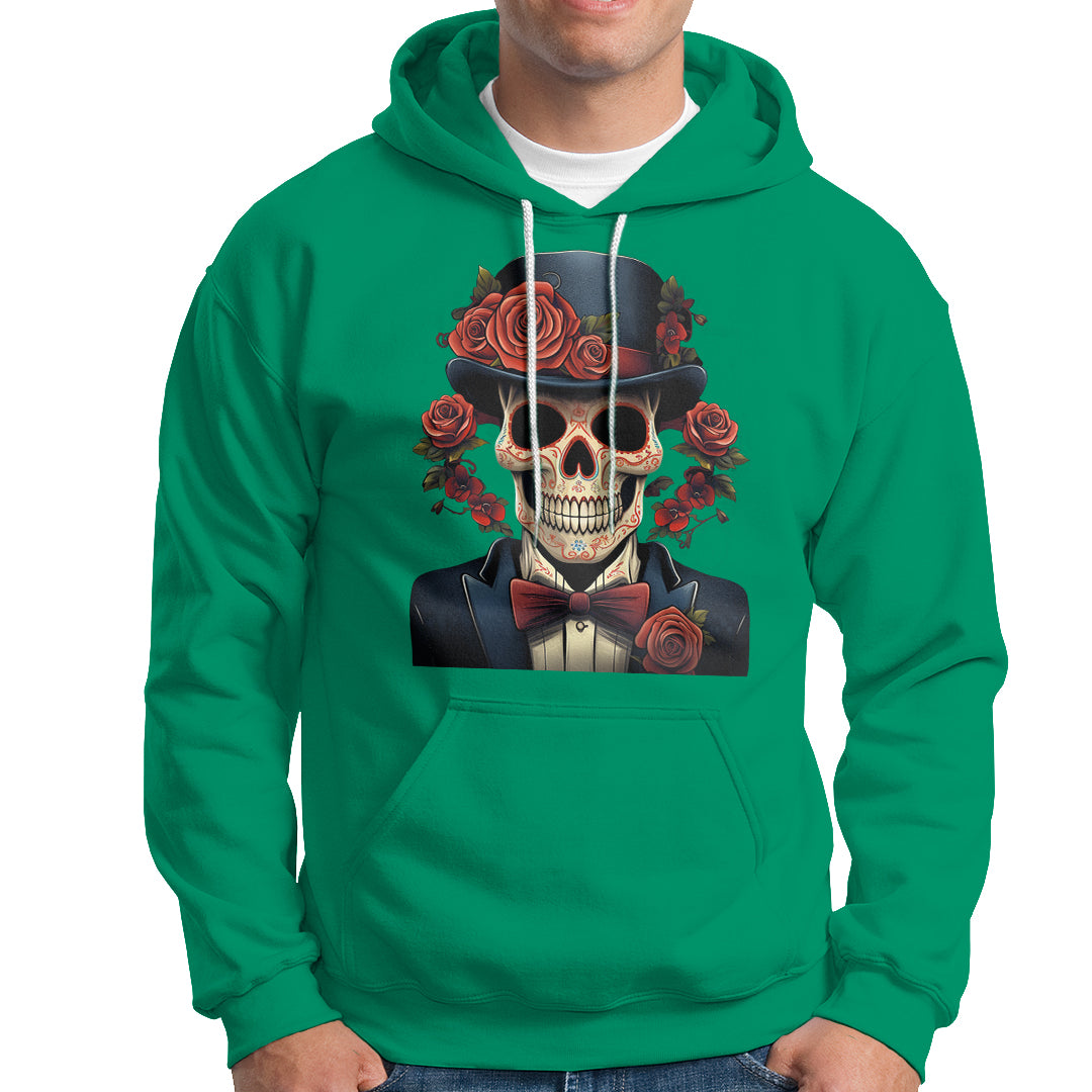 Day of the Dead Men Hoodie Dia De Los Muertos Calavera Sugar Skull Man Fancy Dress - Wonder Print Shop