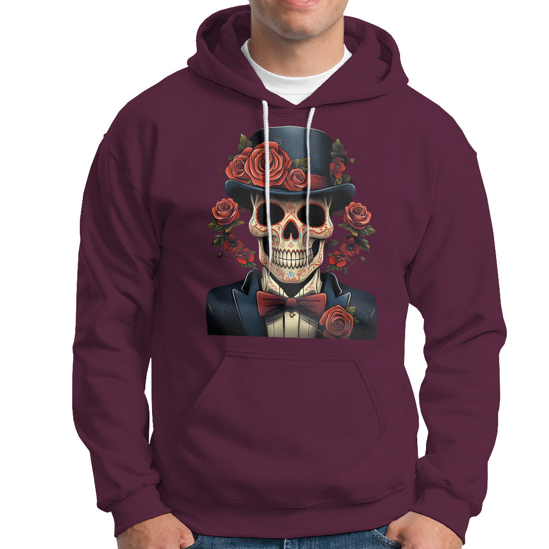 Day of the Dead Men Hoodie Dia De Los Muertos Calavera Sugar Skull Man Fancy Dress - Wonder Print Shop