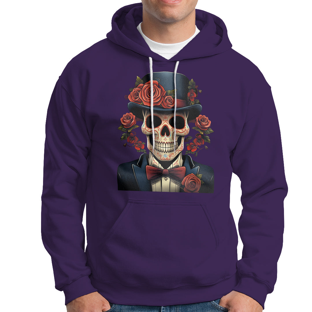 Day of the Dead Men Hoodie Dia De Los Muertos Calavera Sugar Skull Man Fancy Dress - Wonder Print Shop