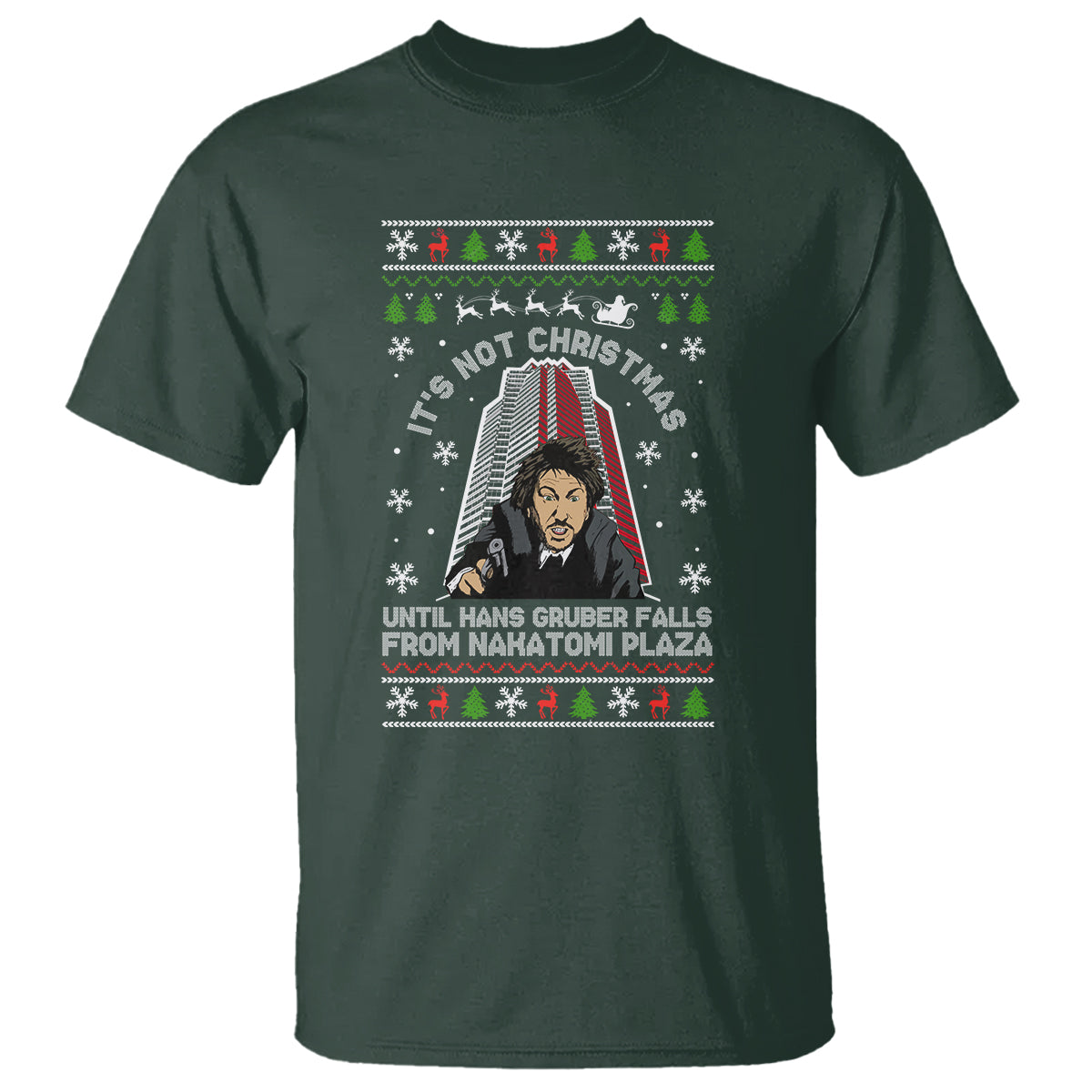 Nakatomi Plaza T Shirt It's Not Christmas Until Hans Gruber Falls - Wonder Print Shop