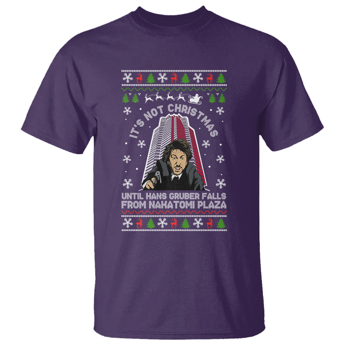 Nakatomi Plaza T Shirt It's Not Christmas Until Hans Gruber Falls - Wonder Print Shop