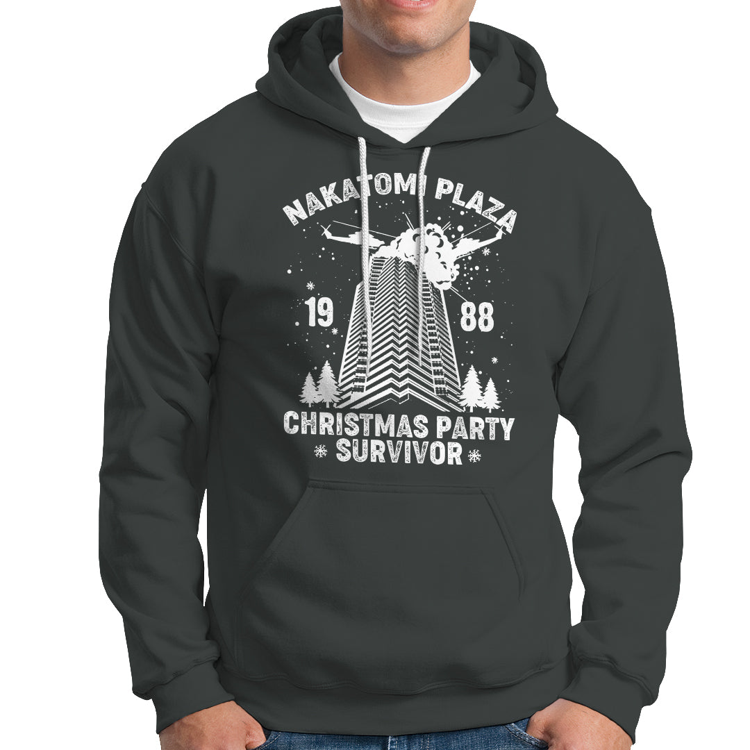 Nakatomi Plaza Hoodie Christmas Party 1988 Survivor - Wonder Print Shop