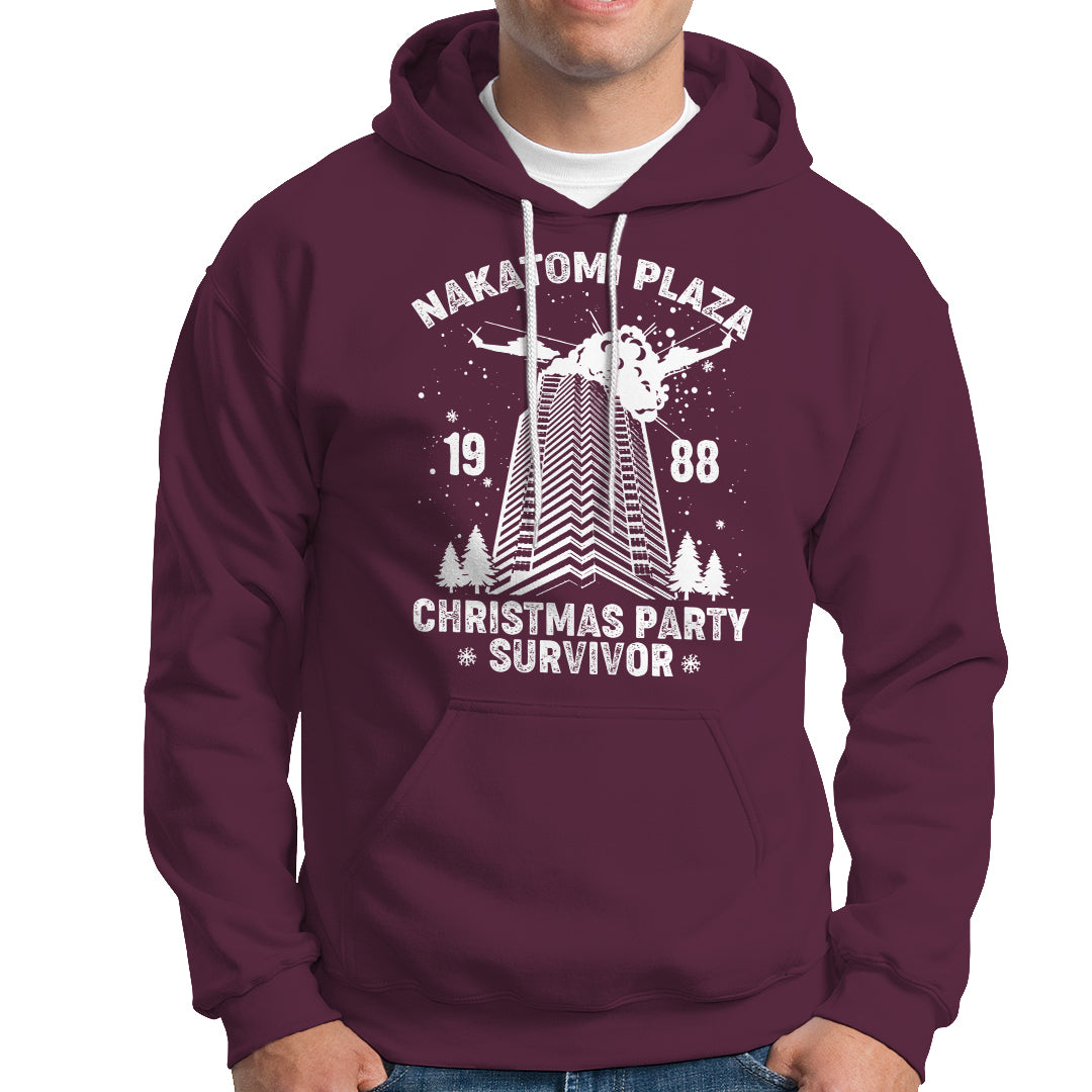 Nakatomi Plaza Hoodie Christmas Party 1988 Survivor - Wonder Print Shop