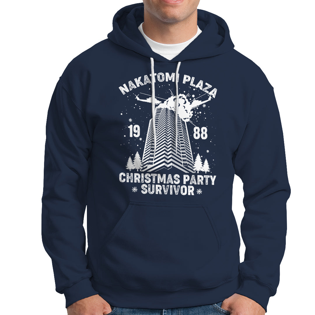 Nakatomi Plaza Hoodie Christmas Party 1988 Survivor - Wonder Print Shop