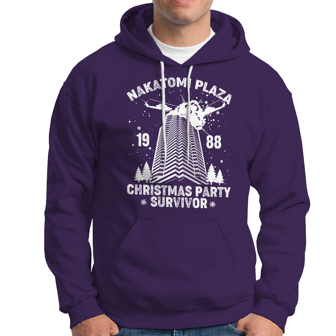 Nakatomi Plaza Hoodie Christmas Party 1988 Survivor - Wonder Print Shop