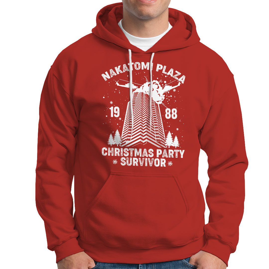 Nakatomi Plaza Hoodie Christmas Party 1988 Survivor - Wonder Print Shop