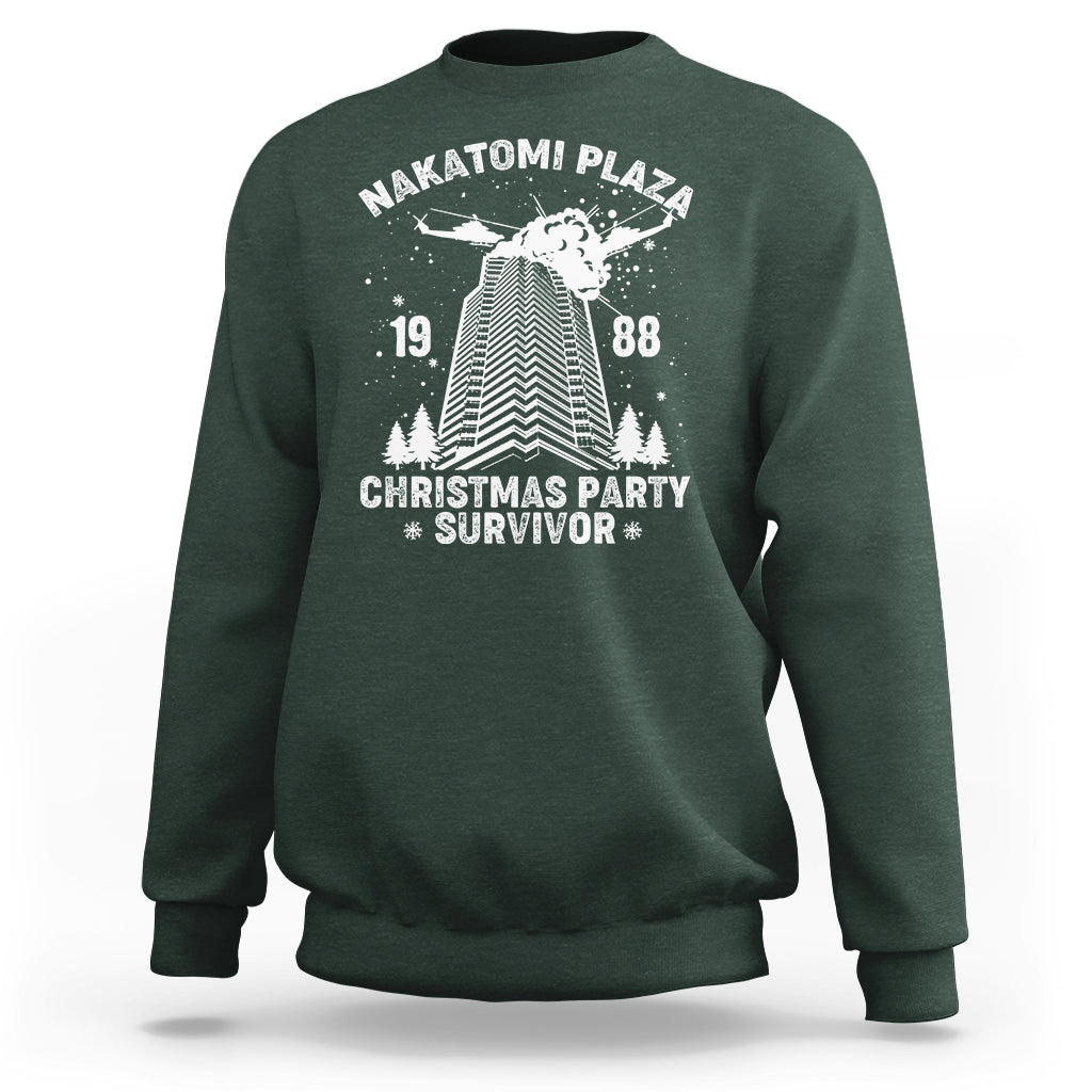 Nakatomi Plaza Sweatshirt Christmas Party 1988 Survivor - Wonder Print Shop