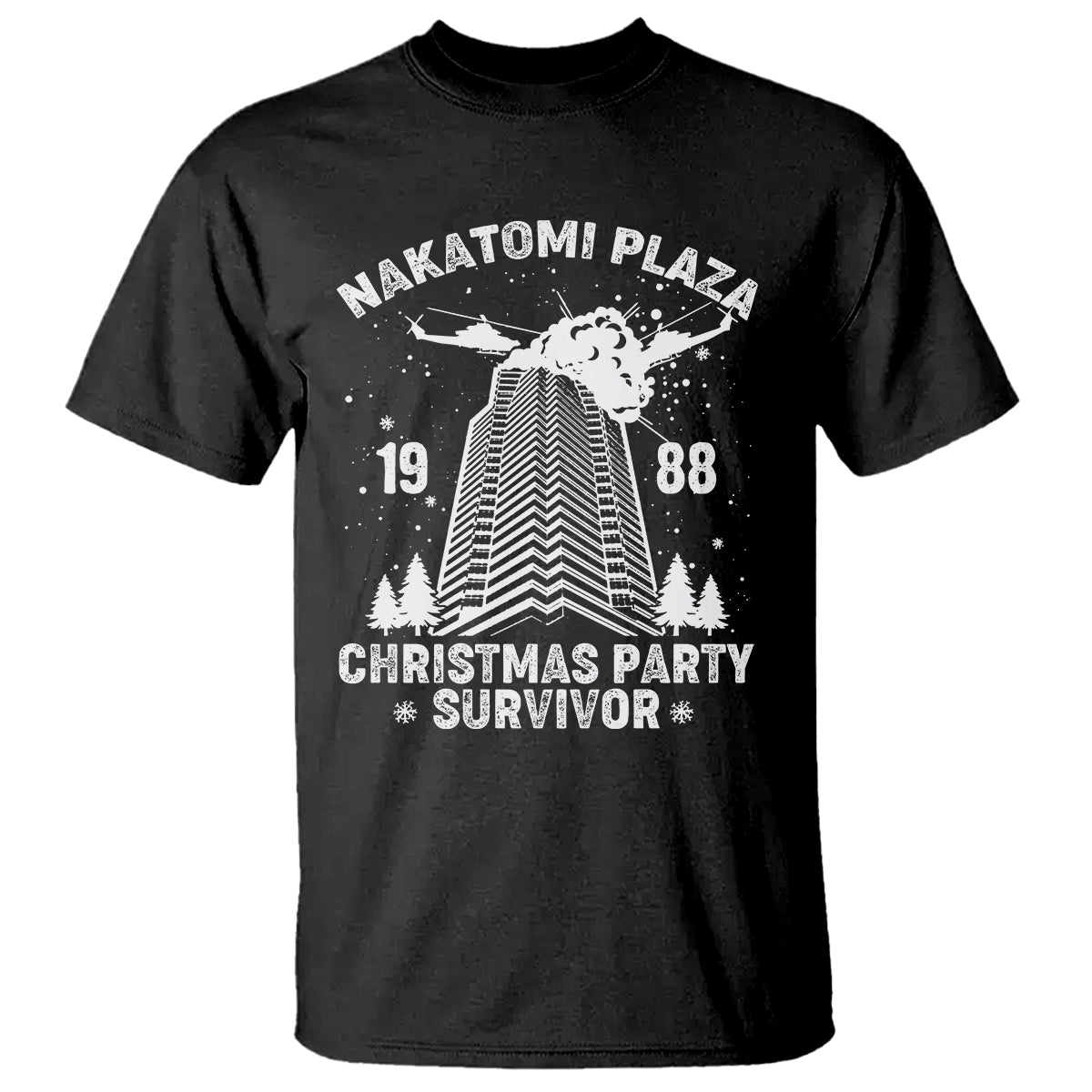 Nakatomi Plaza T Shirt Christmas Party 1988 Survivor - Wonder Print Shop