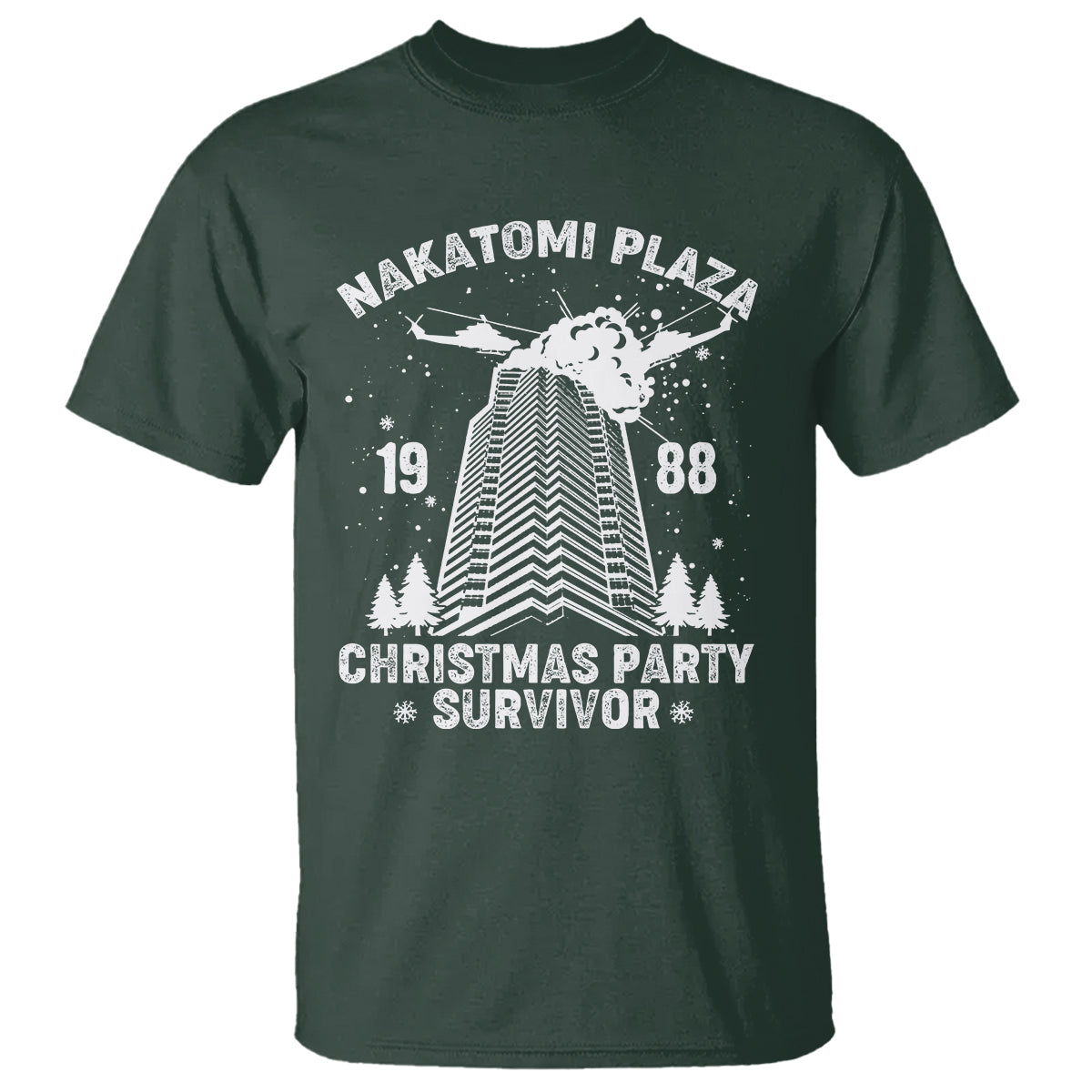 Nakatomi Plaza T Shirt Christmas Party 1988 Survivor - Wonder Print Shop