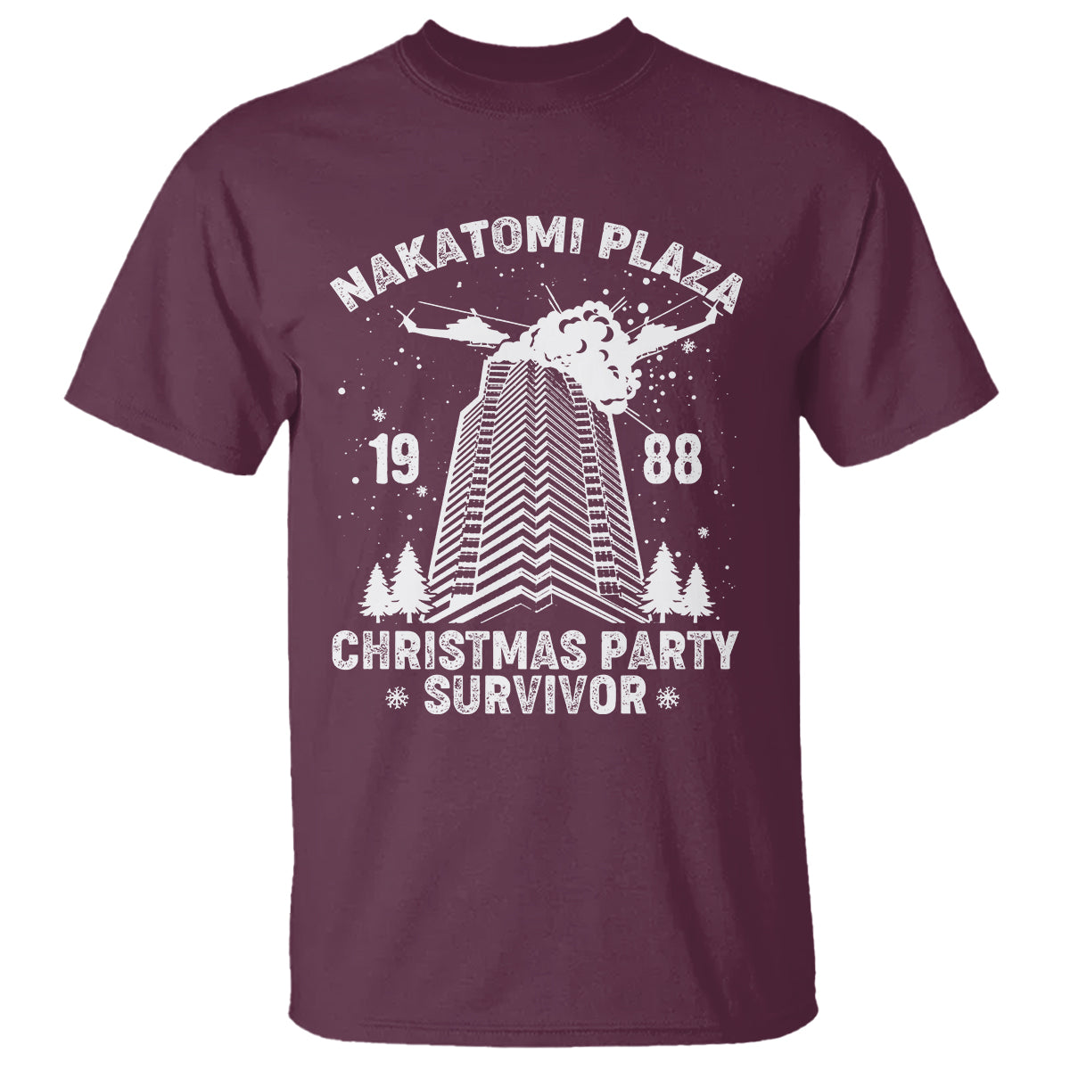 Nakatomi Plaza T Shirt Christmas Party 1988 Survivor - Wonder Print Shop