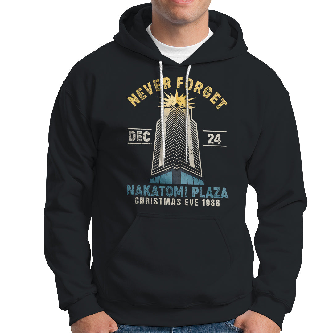 Nakatomi Plaza Hoodie Never Forget December 24 Christmas Eve 1988 - Wonder Print Shop