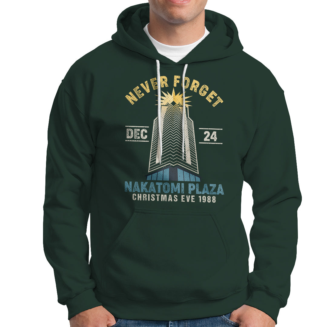 Nakatomi Plaza Hoodie Never Forget December 24 Christmas Eve 1988 - Wonder Print Shop