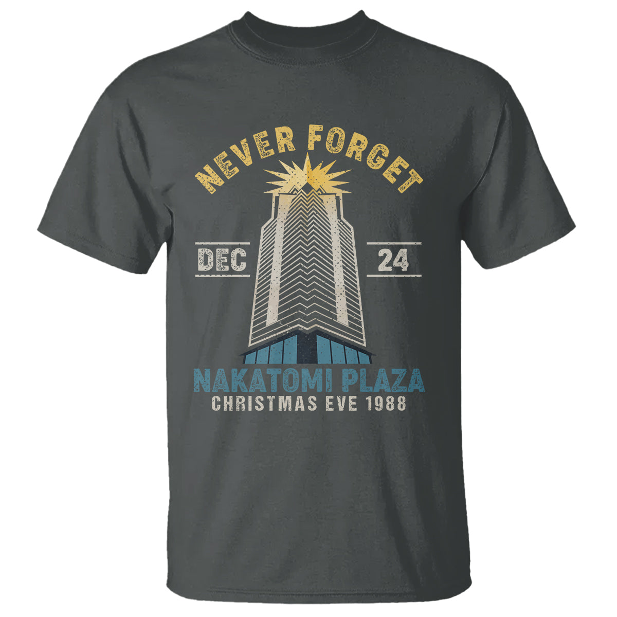 Nakatomi Plaza T Shirt Never Forget December 24 Christmas Eve 1988 - Wonder Print Shop