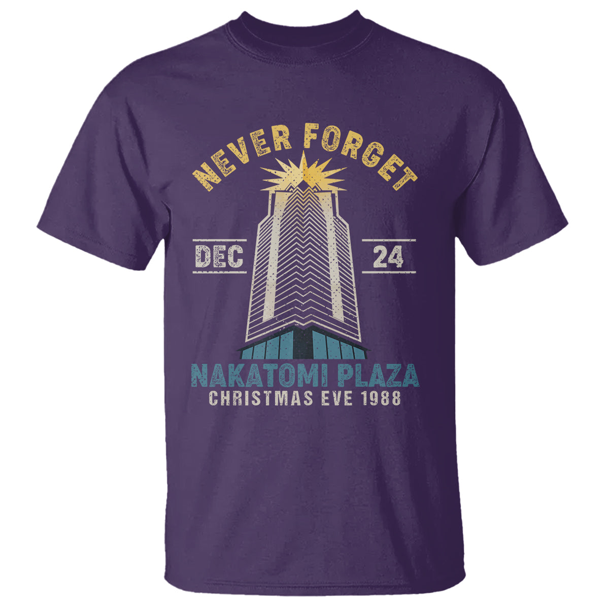 Nakatomi Plaza T Shirt Never Forget December 24 Christmas Eve 1988 - Wonder Print Shop
