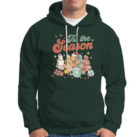 Christmas Cookies Hoodie Tis The Season Xmas Tree Cakes Gingerbread Man Retro Groovy - Wonder Print Shop
