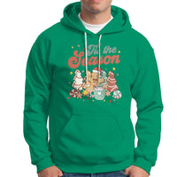 Christmas Cookies Hoodie Tis The Season Xmas Tree Cakes Gingerbread Man Retro Groovy - Wonder Print Shop