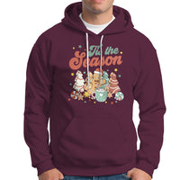 Christmas Cookies Hoodie Tis The Season Xmas Tree Cakes Gingerbread Man Retro Groovy - Wonder Print Shop
