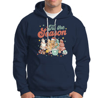 Christmas Cookies Hoodie Tis The Season Xmas Tree Cakes Gingerbread Man Retro Groovy - Wonder Print Shop