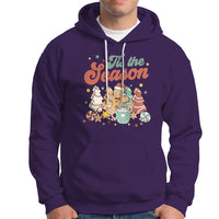 Christmas Cookies Hoodie Tis The Season Xmas Tree Cakes Gingerbread Man Retro Groovy - Wonder Print Shop