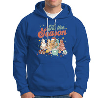 Christmas Cookies Hoodie Tis The Season Xmas Tree Cakes Gingerbread Man Retro Groovy - Wonder Print Shop