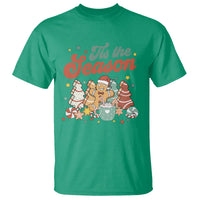 Christmas Cookies T Shirt Tis The Season Xmas Tree Cakes Gingerbread Man Retro Groovy - Wonder Print Shop
