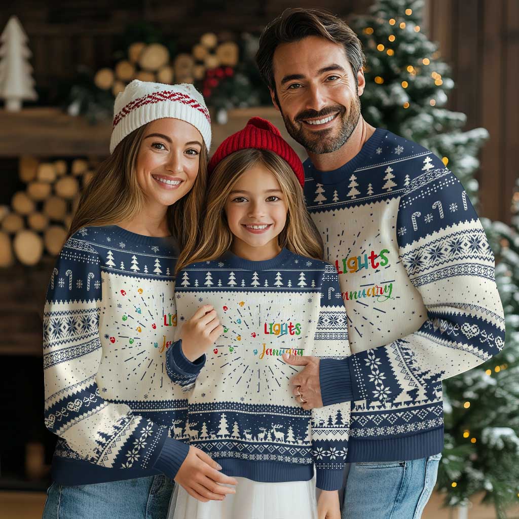 We Can Leave The Christmas Lights Up 'Till January Xmas Tree Ugly Christmas Sweater - Wonder Print Shop