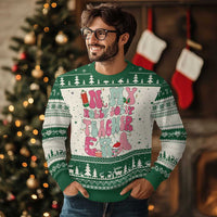 In My Holly Jolly Teacher Era Xmas Groovy Christmas Ugly Christmas Sweater - Wonder Print Shop