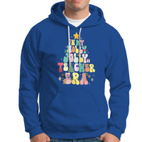 In My Holly Jolly Teacher Era Xmas Groovy Christmas Tree Hoodie - Wonder Print Shop