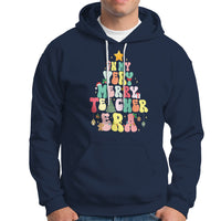 In My Very Merry Teacher Era Xmas Groovy Christmas Tree Hoodie - Wonder Print Shop
