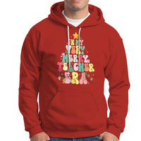 In My Very Merry Teacher Era Xmas Groovy Christmas Tree Hoodie - Wonder Print Shop