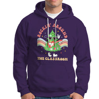 Teacher Christmas Hoodie Rockin' Around The Classroom Groovy Xmas Tree - Wonder Print Shop