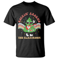 Teacher Christmas T Shirt Rockin' Around The Classroom Groovy Xmas Tree - Wonder Print Shop