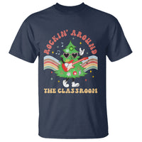 Teacher Christmas T Shirt Rockin' Around The Classroom Groovy Xmas Tree - Wonder Print Shop