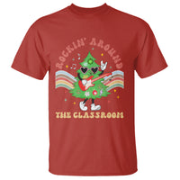 Teacher Christmas T Shirt Rockin' Around The Classroom Groovy Xmas Tree - Wonder Print Shop