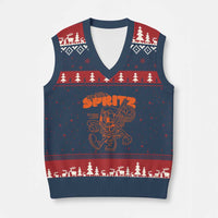 Aperitivo Spritz V-Neck Knit Sweater Vest Funny Italiano Aperollin' Recipe - Wonder Print Shop