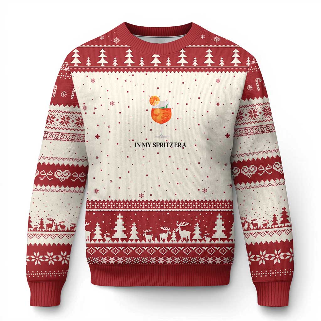 Aperol Spritz Lover Ugly Christmas Sweater In My Spritz Era Holy - Wonder Print Shop