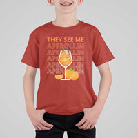 Aperol Spritz T Shirt For Kid They See Me Aperollin Summer Cocktail Sprizz - Wonder Print Shop