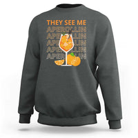 Aperol Spritz Sweatshirt They See Me Aperollin Summer Cocktail Sprizz - Wonder Print Shop
