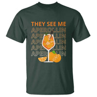 Aperol Spritz T Shirt They See Me Aperollin Summer Cocktail Sprizz - Wonder Print Shop