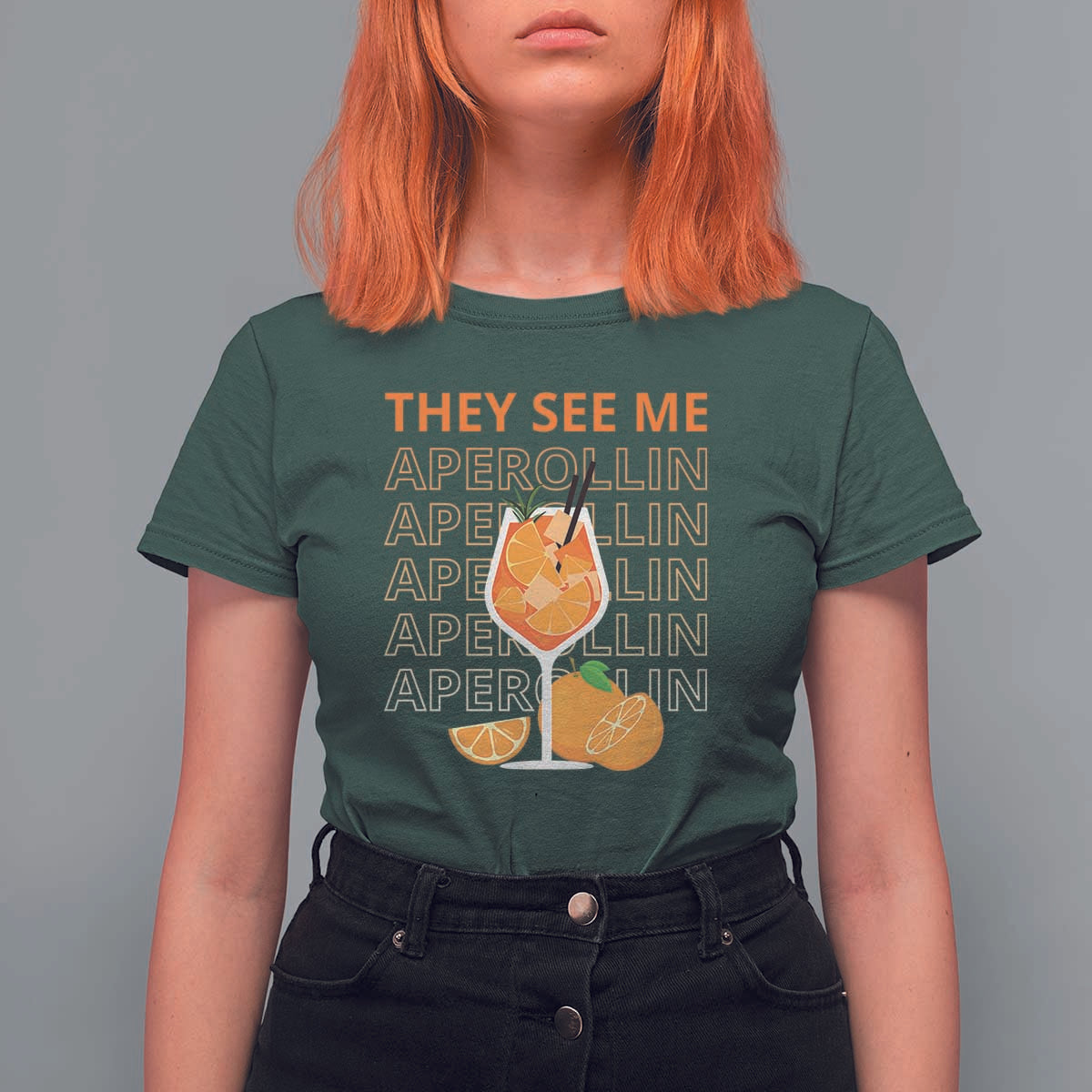Aperol Spritz T Shirt For Women They See Me Aperollin Summer Cocktail Sprizz - Wonder Print Shop