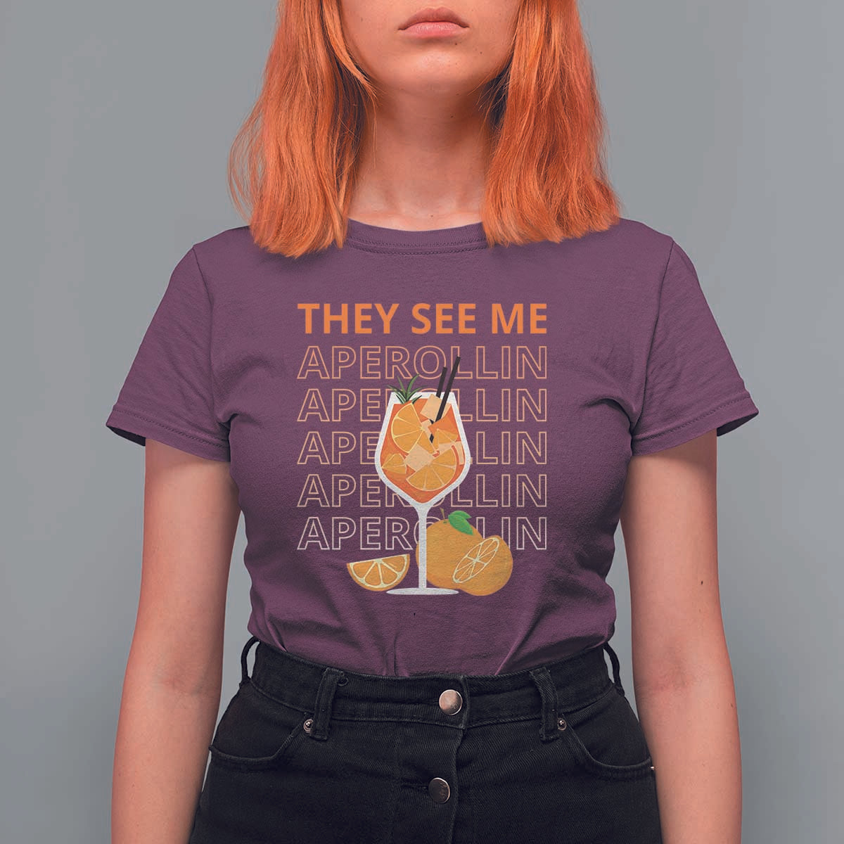 Aperol Spritz T Shirt For Women They See Me Aperollin Summer Cocktail Sprizz - Wonder Print Shop