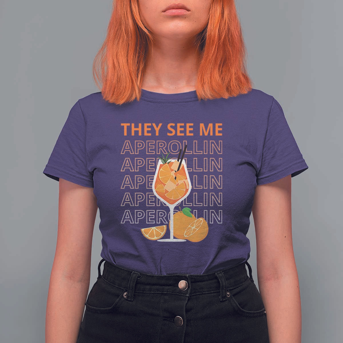 Aperol Spritz T Shirt For Women They See Me Aperollin Summer Cocktail Sprizz - Wonder Print Shop