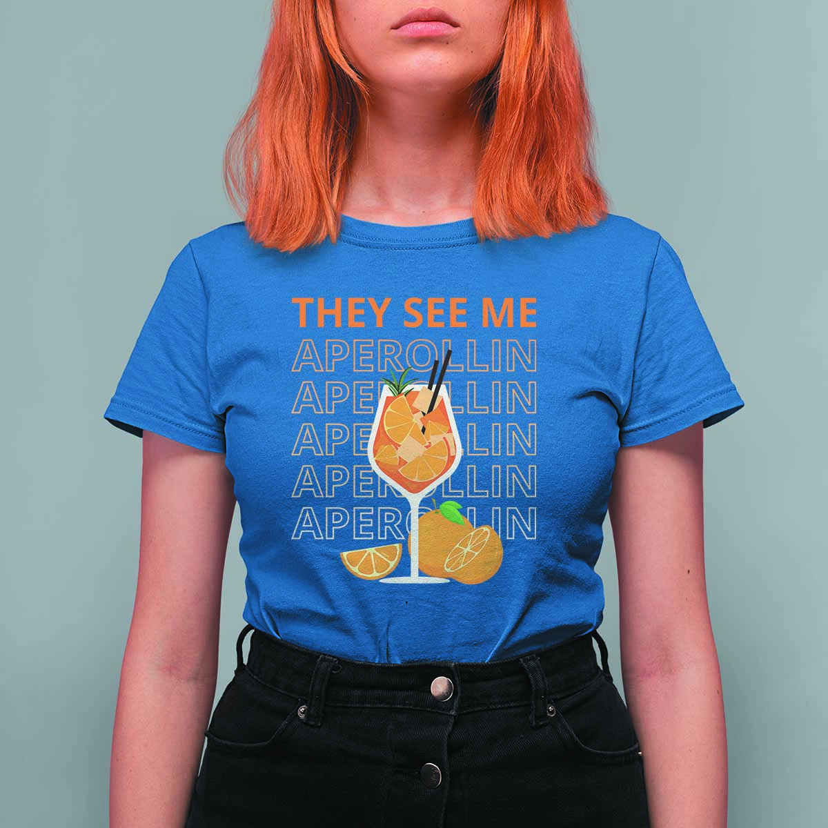 Aperol Spritz T Shirt For Women They See Me Aperollin Summer Cocktail Sprizz - Wonder Print Shop