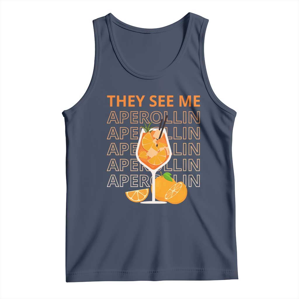 Aperol Spritz Tank Top They See Me Aperollin Summer Cocktail Sprizz